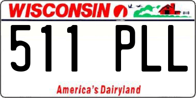 WI license plate 511PLL