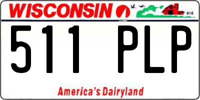 WI license plate 511PLP