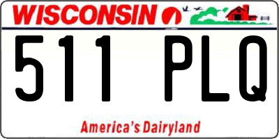 WI license plate 511PLQ