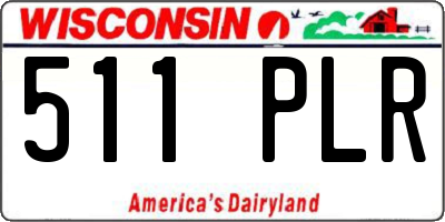 WI license plate 511PLR