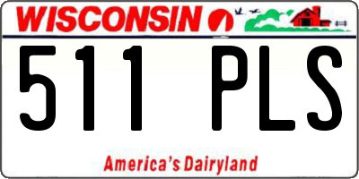 WI license plate 511PLS