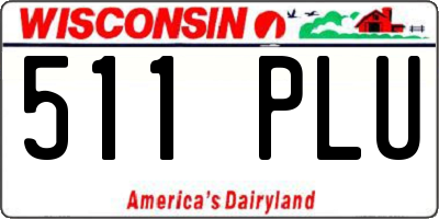 WI license plate 511PLU