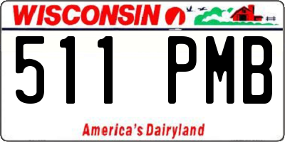 WI license plate 511PMB