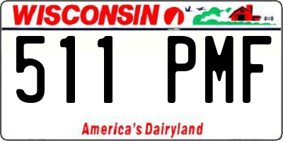 WI license plate 511PMF