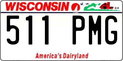 WI license plate 511PMG