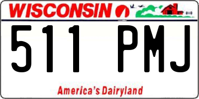 WI license plate 511PMJ