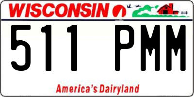 WI license plate 511PMM