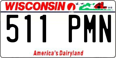 WI license plate 511PMN