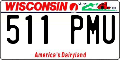 WI license plate 511PMU