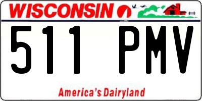 WI license plate 511PMV