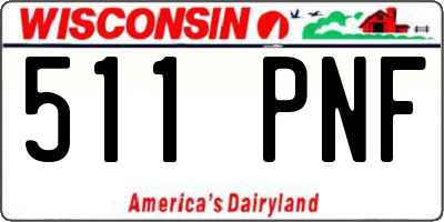 WI license plate 511PNF