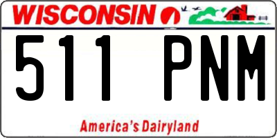 WI license plate 511PNM