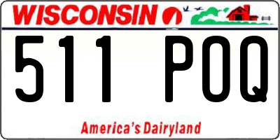 WI license plate 511POQ