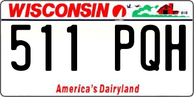 WI license plate 511PQH