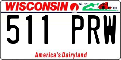 WI license plate 511PRW