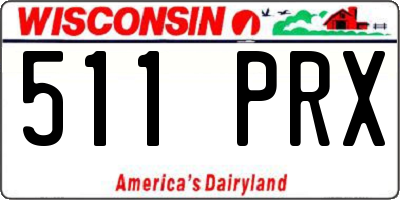 WI license plate 511PRX