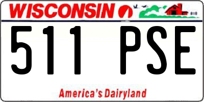 WI license plate 511PSE
