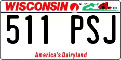 WI license plate 511PSJ
