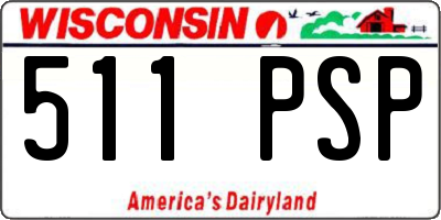 WI license plate 511PSP