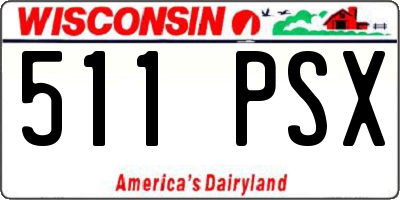 WI license plate 511PSX