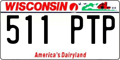 WI license plate 511PTP