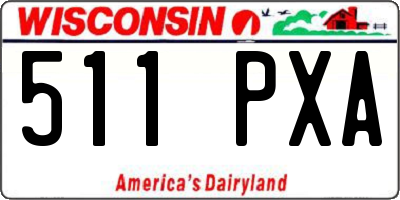 WI license plate 511PXA