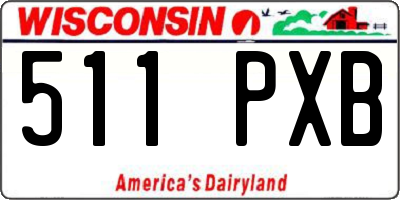 WI license plate 511PXB