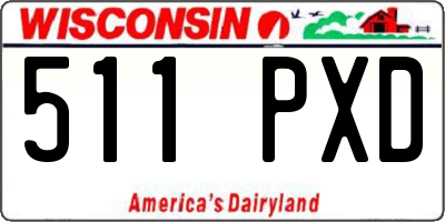 WI license plate 511PXD
