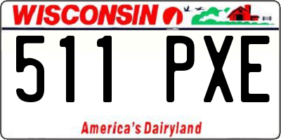 WI license plate 511PXE