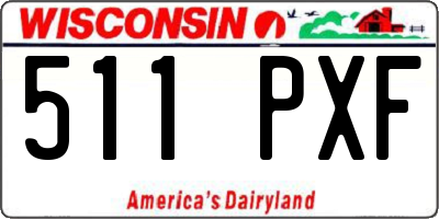 WI license plate 511PXF