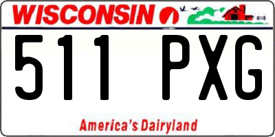 WI license plate 511PXG