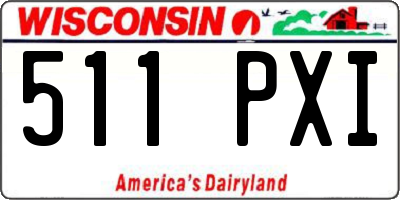 WI license plate 511PXI