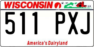 WI license plate 511PXJ