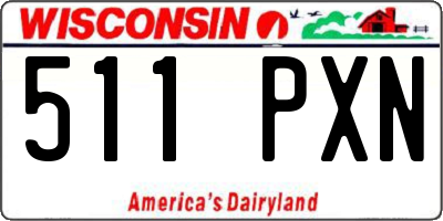 WI license plate 511PXN