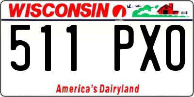 WI license plate 511PXO