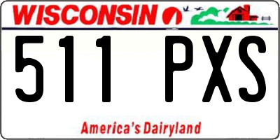 WI license plate 511PXS