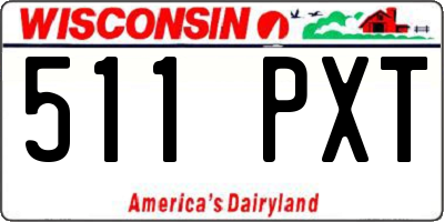 WI license plate 511PXT