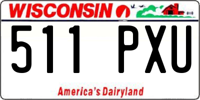 WI license plate 511PXU
