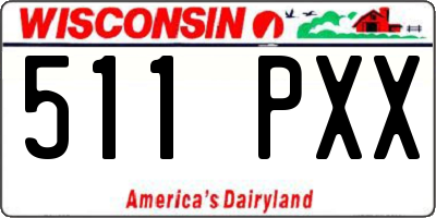 WI license plate 511PXX