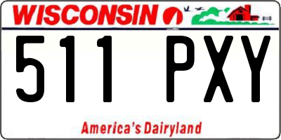 WI license plate 511PXY
