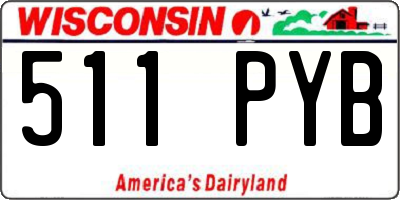 WI license plate 511PYB