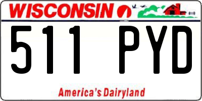 WI license plate 511PYD