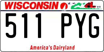 WI license plate 511PYG