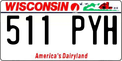WI license plate 511PYH