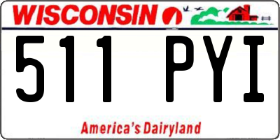 WI license plate 511PYI