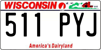 WI license plate 511PYJ