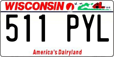 WI license plate 511PYL