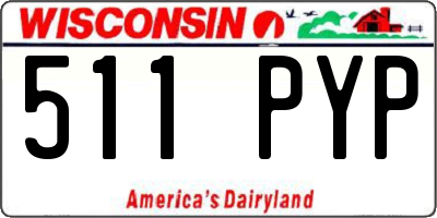 WI license plate 511PYP