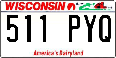 WI license plate 511PYQ