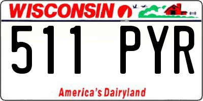 WI license plate 511PYR
